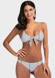 Harus Striped Bather knotted Bikini