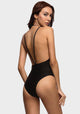 Evito Deep V Neck Backless Swimsuit