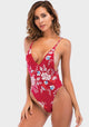 Debi V Neck Floral One Piece