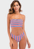 Givi Striped Bather Bandeau Bikini