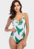 Maci Leaves Printed Backless One Piece