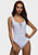 Bene White Lace Up Backless Swimsuit