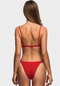 Tiara Red Low Waist Bikini