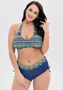 Veni Aztec Print Plus Size Bikini