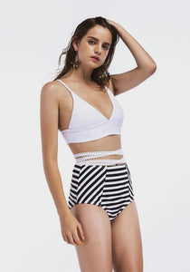 Levis High Waist Striped Bikini