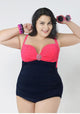 Nelvi Plus Size Diamond One Piece