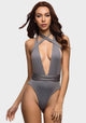 Facio Deep V Neck Wrap Around One Piece