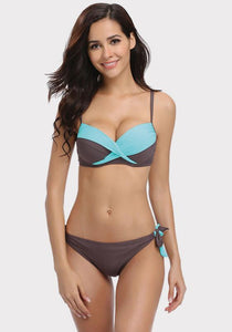 Clarus Cross stitching Low Waist Bikini