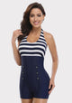 Fulcio Halter Backless Navy One Piece