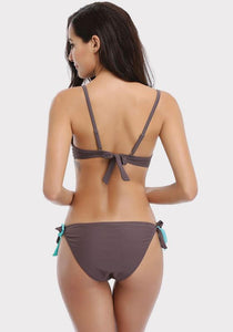 Clarus Cross stitching Low Waist Bikini