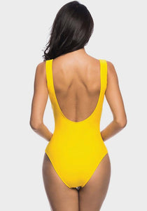 Villa Red Scoop Back One Piece