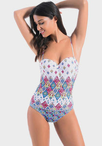 Elnon Halter Top Print One Piece