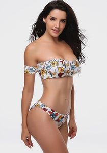 Floral Print Bandeau Bikini