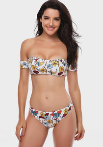 Floral Print Bandeau Bikini