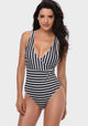 Debi Deep V Neck Beachwear