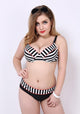 Inda Hight Waist Dot Striped Bikini