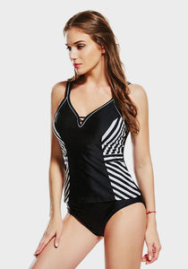 Vugi Hot Spring Striped Swimsuit