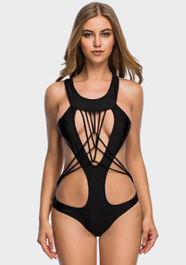 Laer High Neck Strappy One Piece