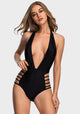 Dixi Deep V Neck Backless One Piece