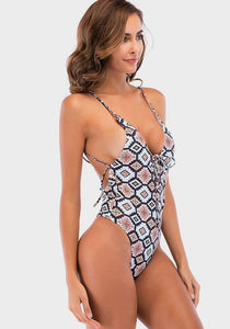 Debi Bather Lace Up One Piece