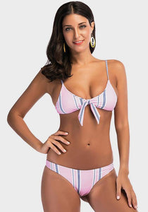 Harus Striped Bather knotted Bikini